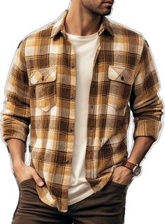 Brown Shirt With Casual Collar For Fall, Brown Casual Collar Shirt For Fall, Brown Casual Collar Top For Winter, Winter Brown Shirt With Buttons, Winter Long Sleeve Shirt With Pockets, Winter Single Breasted Button-up Shirt, Winter Button-up Single Breasted Shirt, Casual Brown Winter Shirt, Winter Single-breasted Button-up Shirt