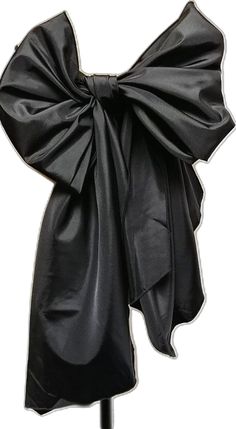 Elegant Ribbon Sashes As Gifts, Elegant Black Party Sash, Elegant Black Sash For Evening, Elegant Black Satin Bow, Satin Sashes With Ribbon For Gift, Satin Bow For Gift, Black Ribbon Bow For Gifts, Black Satin Bow For Gift, Elegant Party Sash With Decorative Bow