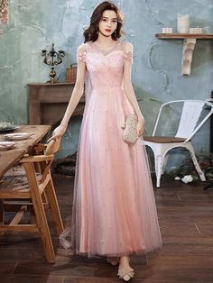 Pink evening dress, light luxurious fairy dress, sweet bridesmaid dressMaterial:tulleColor:as picture or custom colorNeckline:o- neckBack details:bandage or zipperStyle:sweetDress type: A-line&ltbr/>&ltp&gtFeatures: pearl</p>&ltbr/>&ltp&gtCustomized service and Rush order are available.</p>&ltbr/>&ltp&gtThis dress could be custom made, there are no extra cost to do custom size and color.</p>&ltbr/>&ltp&gtPlease leave y Pink Tulle Bridesmaid Dress For Banquet, Tulle Bridesmaid Dress For Prom Season Banquet, Pink Tulle Bridesmaid Dress For Prom, Tulle Fairy Dress For Wedding And Prom Season, Tulle Fairy Dress For Wedding Or Prom, Custom Bridesmaid Dress, Pink Evening Dress, Fairy Dress, Glam Dresses