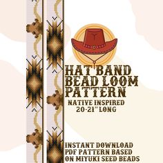 the hat band loom pattern native inspired 20 - 21 long