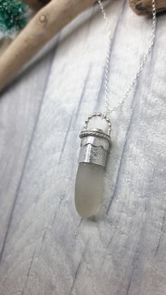 This necklace is a piece of white Debon sea glass with a top made of sterling silver and opal.  The opal is set ontop of the handmade sterling silver cap.  The RRP of this pendant is £85 however there is a small glue run between the opal and the bail. It does not affect the wearing and is clear so almost invisible but I have shown this by making the piece £70. White Sea Glass Necklace As A Gift, White Sea Glass Necklace For Gift, White Sea Glass, Silver Caps, Sea Glass Pendant, White Sea, Sea Glass Necklace, Glass Necklace, Handmade Sterling Silver