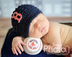 Boston Red Sox  Red Sox Hat  Brim Hat  Blue by MySweetKnittings, $27.00 Girls Baseball Outfit, Red Sox Cap, Boston Red Sox Hat, Red Sox Hat, Crochet Diaper Cover, Crochet Baby Gifts, Baby Boy Hats, Baseball Girls