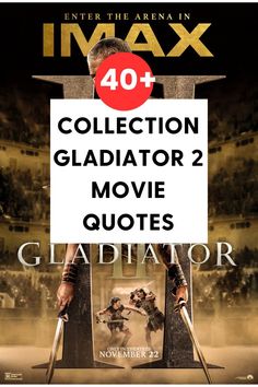 the movie poster for gladiator 2 is shown in front of an empty stadium