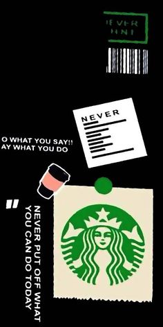 a starbucks card with the words never what you say why you do