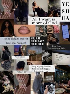 a collage of photos with words and pictures on them that say, you're not