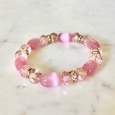 Pretty In Pink! So Sparkly And Cute! Standard Size Fits All. Brand New. Elegant Pink Stretch Bracelet For Everyday, Pink Crystal Bracelet, Pink Crystal, Crystal Bracelets, Womens Jewelry Bracelets, Handcrafted Jewelry, Pretty In Pink, Jewelry Crafts, Jewelry Bracelets