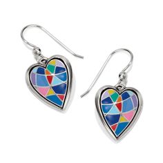 Inspired by the paintings of master colorist Paul Klee, these heart-shaped earrings are hand-enameled by an artisan in 12 gorgeous hues. What’s even more beautiful is the way they will mix with all the hues in your clothing wardrobe. And when you pair them with white, black or neutrals, they are truly standouts. Clothing Wardrobe, French Wire Earrings, Paul Klee, Heart Shaped Earrings, French Wire, Wire Earrings, White Black, The Way, Jewelry Earrings