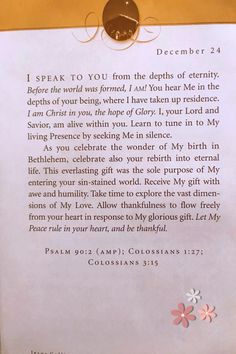 The Jesus Calling
 devotional for December 24 reminds us to quiet our hearts and truly listen to God’s voice, embracing His presence and gift of eternal life. This timeless wisdom inspires us to declutter not just our physical spaces but also our minds and spirits, making room for His peace and purpose. Explore more faith-based guidance in our blog post, “The Key to Decluttering Your World,” where we share practical tips for simplifying your life and drawing closer to God. Click to discover how to create space for His voice in your daily life! #Christmas #christian #jesus