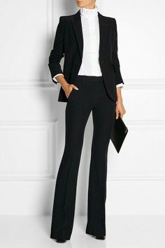 Formal Business Attire, Work Outfit Office, Casual Work Outfits Women, Business Attire Women, Formal Office, Summer Work Outfits, Mode Casual, Professional Attire, Black Suit