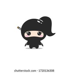 Ninja Images, Ninja Drawing, Cute Vector Illustration, Chibi Manga, Cute Vector, Ninja Girl