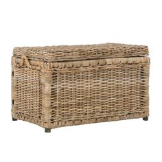 a large wicker box with lid