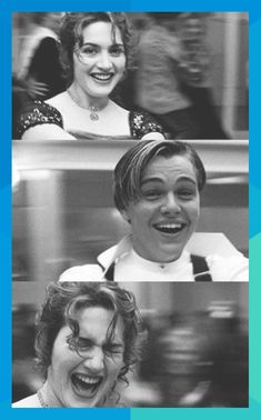 two pictures of the same woman laughing