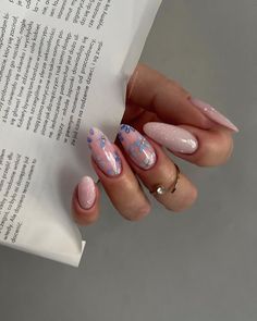 Sheer Nails, Makeup Nails Designs, Spring Acrylic Nails, Edgy Nails, Cute Summer Nails, Nails 2024, Oval Nails, Manicure Y Pedicure