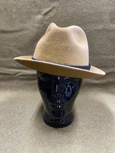 "Vintage men's Resistol brown velour brimmed fedora hat size 7. Along with a black corded band, Made in U.S.A. Excellent used condition, minor wear, check pictures.     Please, check carefully the measurements, photos and description of the article before buying it, we do not accept changes or returns. 21 1/2\" Inside band circumference  2\"   Brim  5\"   Height  We ship hats in a box, not a bag.  We take great care in packaging every item to ensure safe shipment to you.  International buyers: Please ask for the shipping rates speciality for your country." Adjustable Brown Fedora Felt Hat, Adjustable Brown Panama Hat With Short Brim, Brown Top Hat With Short Brim For Outdoor, Brown Top Hat With Short Brim For Outdoor Events, Fitted Fedora For Outdoor Use, Fitted Fedora For Outdoor, Adjustable Brown Felt Hat With Short Brim, Adjustable Brown Felt Hat With Flat Bill, Brown Adjustable Felt Hat With Short Brim