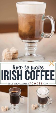 how to make irish coffee in glass mugs