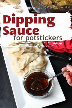 dipping sauce for potstickers is an easy way to make dumplings in the oven