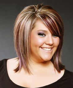 Double Chin Hairstyles, Hairstyle For Chubby Face, Straight Hairstyles Medium, Caramel Highlights, Hair Color Highlights, Hair Color And Cut, Mid Length Hair, Relaxed Hair