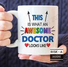 this is what an awesome doctor looks like coffee mug, printed on both sides and inside