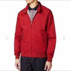 New Without Tags Beautiful Condition High Quality Great Casual Jacket Bold Red Preppy Basic Red Preppy, Harrington Jacket, Casual Jacket, Mens Jackets, Athletic Jacket, Jackets & Coats, Man Shop, High Quality, Red