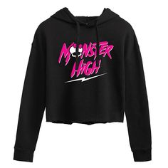 Be Yourself. Be Unique. Be a Monster. Show your love for Monster High with this juniors' graphic hoodie. Be Yourself. Be Unique. Be a Monster. Show your love for Monster High with this juniors' graphic hoodie. Crewneck Long sleeves Cropped fitFABRIC & CARE Cotton, polyester Machine wash Imported Size: Small. Color: Black. Gender: female. Age Group: kids. Monster High Varsity Jacket, Grunge Hooded Top With Letter Print, Punk Style Letter Print Hoodie Top, Punk Style Letter Print Hoodie, Grunge Hoodie Top With Letter Print, Grunge Hoodie With Letter Print, Grunge Letter Print Hoodie, Trendy Hooded Tops With Graphic Print, Trendy Hooded Top With Letter Print