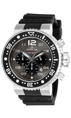 This incredible Invicta watch from the Pro Diver collection offers a Quartz movement, and a sophisticated black, steel case. The face displays a black metal dial protected by our proprietary Mineral Crystal. The design is completed by a black silicone band. This timepiece can resist water for up to 100m.Plunge into any horizon using the steadfast guidance of the Invicta Pro Diver. Stylishly classic, internal workings are forged with variations of bold movements. Built with confident prowess, the Black Stainless Steel Watch Accessories With Metal Dial, Black Watch With Metal Round Dial, Black Watches With Analog Display And Round Dial, Black Stainless Steel Watch With Round Dial, Black Stainless Steel Automatic Watch, Black Stainless Steel Watches With Subdials, Black Watches With Subdials, Black Chronograph Watch With Round Dial, Black Chronograph Watch With Analog Display