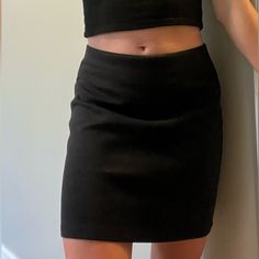 Softer Material, Stretchy, Fits A Few Inches Above Knee, Never Worn And New With Tags, Made With Cotton So It's Very Comfortable, I Would Say It Fits More Like A Medium Willing To Negotiate Price, Feel Free To Ask Questions Fitted H&m Skort For Spring, H&m Black Mini Skirt For Work, Casual Fitted Skirt By H&m, Fitted Casual Skirt By H&m, H&m Casual Fitted Skirt, Fitted Black Mini Skirt From H&m, H&m Fitted Mini Skirt Casual Style, H&m Fitted Casual Mini Skirt, Casual Fitted Mini Skirt By H&m