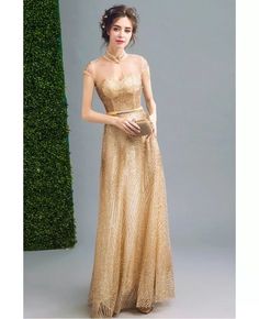 Inexpensive Vintage Gold Shiny Prom Formal Dress Long For Women Gold Dress Classy, Gold Dress Long, Dress Classy Elegant, Formal Dresses Gold, Formal Dress Long, Prom Gold, Outfit Ideas For Church, Latina Outfit, Formal Prom Dresses Long