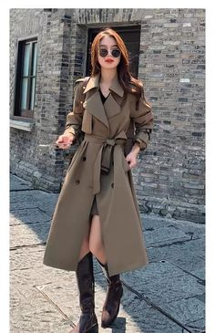 Casual Double Breasted Elegant Women Trench Coat on Luulla Women Trench Coat, Knee High Boots Flat, Winter Outfits For Work, Fashion Mistakes, Trench Coats Women, Casual Dinner, Casual Coat, Spring Summer Outfits, Women's Coat