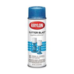 krylon glitter blast spray paint in blue with white trim