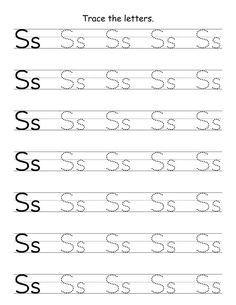 trace the letters worksheet for children to practice their handwriting and writing skills with