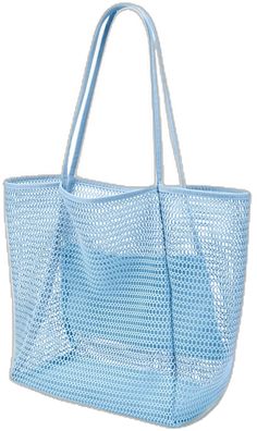 Casual Light Blue Tote Bag, Lightweight Summer Shopping Bags, Light Blue Shoulder Bag For Beach, Large Casual Shoulder Bag For Summer, Light Blue Casual Shoulder Bag For Shopping, Casual Light Blue Shoulder Bag For Shopping, Beachy Tote Shoulder Bag For Shopping, Casual Tote Beach Bag For Shopping, Beachy Tote Shoulder Bag For Daily Use