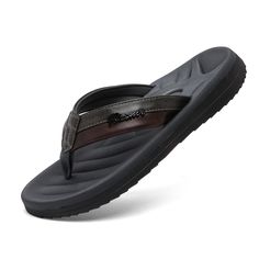 PRICES MAY VARY. 【Highly Arch Support】Mens flip flops with arch support give the feet great support and deep heel up can make you walk without stress and correct your foot posture. Orthotic sandals can relieve a variety of pains, such as foot pain, arch pain, plantar fasciitis and other related plantar problems. 【Wide Strap】Soft athletic sports sandals profile with extra padded soft liner gives you the comfort to walk all day without rub. 【Slip Resistant】The rubber outsole provides a good skid a Adjustable Toe Post Flip Flops For Outdoor, Durable Black Sport Sandals For Beach, Durable Sandals For Beach With Round Toe, Adjustable Outdoor Toe Post Flip Flops, Durable Round Toe Sandals For Beach, Durable Round Toe Beach Sandals, Durable Casual Beach Flip Flops, Casual Durable Flip Flops For Beach, Non-slip Toe Post Flip Flops For Outdoor