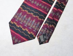 Retro  90s Daniel De Fasson Mens Silk NeckTie  Vibrant Multi Mens Ties, Mens Tie, Tiger Face, Vintage Suits, Cat Statue, Interesting News, Silk Necktie, Men's Clothes, Retro 90s