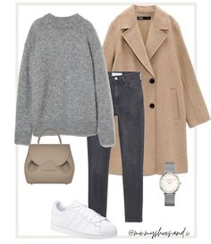 Capsule Wardrobe Casual, Look Boho Chic, Winter Fashion Outfits Casual, Beige Coat, My Shoes, Mohair Sweater, Coat Outfits, Casual Winter Outfits