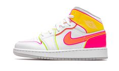 Preppy Jordans, Sepatu Air Jordan, Glow Shoes, Preppy Birthday, Air Jordan 1 Mid Gs, Preppy Shoes, Jordan Shoes Girls, Nike Air Shoes, Shoes Ideas