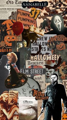 a collage of halloween related images