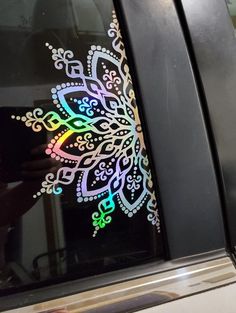 Mandala Car decal | Holographic Mandala Sticker | Half Mandala | Mandala Vinyl Decal Sticker | Flower Decal | Decorative Car Decals Vehicle Decals For Women, Stickers For Vehicles, Best Car Decals, Trending Car Decals, Car Sticker Ideas Decals, Vinyl Decals Ideas For Cars, Back Window Car Decal Ideas For Women, Fun Car Decals, Car Sticker Design Ideas Vinyl Decals Window