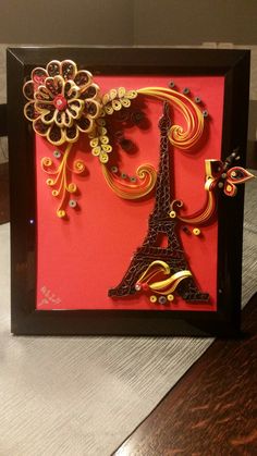 Quilled Eiffel tower Quilling Projects, Paris Theme, Gucci Dionysus, Crafts To Make, Eiffel Tower, Tower, Charm Bracelet