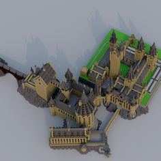 Harry Potter Castle Minecraft, Bloxburg Hogwarts, Hogwarts Blueprints, Hogwarts Layout, Hagrid Hut, Hogwarts Model