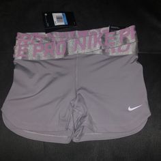 Nike Pro Intratwist Nwt Highly Sought After Design. No Longer Made By Nike. Silver And Pink! Rare Color Combo. Waistband In These Shorts Are Super Flattering! Stays In Place During Exercise! Runs Small, Size Large Fits More Like Medium. Open To Offers And Bundles For Discounted Shipping! Nike Pros Outfit, Nike Pro Shorts Women, Blue Nike Pros, Pink Nike Pros, Shorts Nike Pro, Nike Pro Spandex Shorts, Teal Nikes, Nike Silver, Nike Pro Spandex