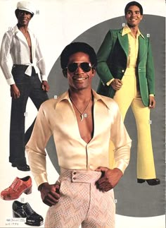 An Eye-Popping Salute to the Golden Age of 20th Century Dandyism: Men's Fashion, circa 1968-75 | Tom + Lorenzo Disco Outfit Men, 70s Vogue, Americana Vintage