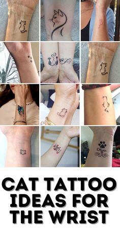 cat tattoo ideas for the wrist and foot are easy to do, but it doesn't cost much