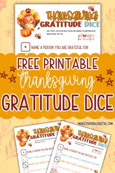 free printable thanksgiving gratitude dice for kids