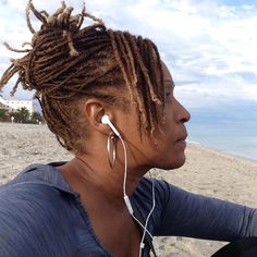 Shells In Locs, Dreadlock Journey Black Women, Short Locs With Shells, Locs At The Beach, Brown Dreadlocks, Natural Dreads, Lock Style, Alternative Hair, Hair Affair