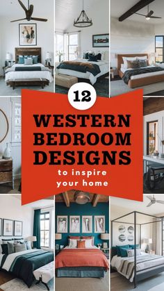 the top ten western bedroom designs to inspire your home in style and design, including bedding