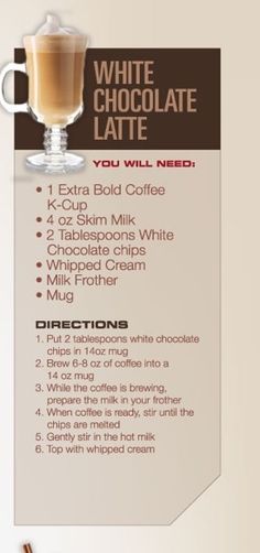 a recipe for white chocolate latte