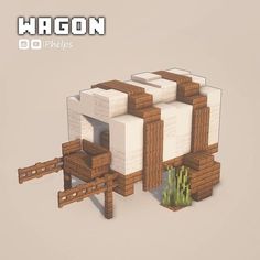 an image of a small house made out of wood and bricks with the words hagon on it