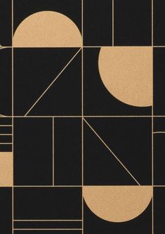 an abstract black and gold wallpaper with geometric shapes