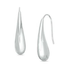 You’ll love the easy look of these teardrop earrings. Crafted in sterling silver, each earring features a graceful domed high-polish teardrop shape. Buffed to a brilliant luster, these earrings secure with French wire backs. Classic White Gold Teardrop Earrings, Formal White Gold Teardrop Drop Earrings, Classic Pear-shaped Polished Earrings, Elegant Long Drop Silver Earrings, Elegant Sterling Silver Teardrop Earrings For Everyday, Modern Teardrop Earrings With Crown, Silver Drop Earrings With Shiny Finish, Classic Sterling Silver Teardrop Earrings For Everyday, Classic Polished Drop Earrings