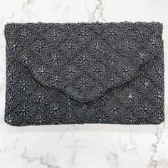 Starburst Black Scalloped Beaded Crossbody - Lyla's: Clothing, Decor & More - Plano Boutique Beaded Crossbody Bag, Beaded Handbag, Beaded Clutch, Scalloped Edge, Style Dress, Handbag Accessories, Evening Bags, Seed Beads, Crossbody Bag